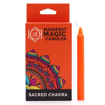 Manifest Magic Candles (balení 12 ks) - Oranžová - Posvátná čakra